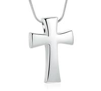 DOTUIARG Cross Urn Necklace for Ashes Stainless Steel Cremation Jewelry Ashes Pendant Human Pet Keepsake Memorial Jewelry for Women Men