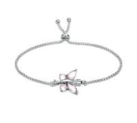 DOTUIARG Crystal Butterfly Cremation Urn Bracelet for Ashes for Women Stainless Steel Keepsake Adjustable Wristband Bangle Jewelry