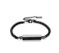 DOTUIARG Custom Square Chain Bracelet for Ashes Stainless Steel Cremation Keepsake Memorial Urn Pendant Bracelet for Ashes Holder