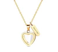 DOTUIARG Customized Glass Heart Cremation Jewelry Necklace for Ashes Memorial Lockets for Ashes Stainless Steel Keepsake Urn Ash Pendant