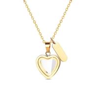 DOTUIARG Customized Glass Heart Cremation Jewelry Necklace for Ashes Memorial Lockets for Ashes Stainless Steel Keepsake Urn Ash Pendant