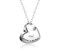 DOTUIARG Customized Heart Stainless Steel Ash Memorial Necklace Urn Pendant Keepsake Cremation Jewelry