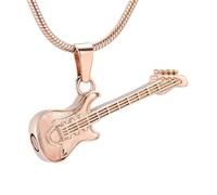DOTUIARG Electronic Guitar Pendant Cremation Jewelry Stainless Steel Memorial Urn Necklace For Human Ashes Keepsake