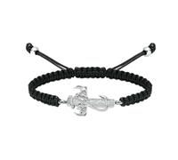 DOTUIARG Fish Hook Cross Urn Bracelet for Ashes for Men Women Handmade Braided Rope Cremation Keepsake Pendant Ashes Holder