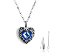 DOTUIARG Heart Cremation Jewelry for Ashes Stainless Steel Ashes Necklace Urn Necklace for Women Keepsake Memorial Jewelry