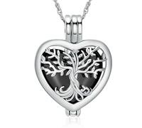 DOTUIARG Heart Cremation Jewelry For Ashes Tree of Life Urn Necklace Stainless Steel Human Pet Memorial Locket Pendant