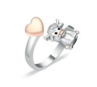 DOTUIARG Heart Cremation Ring for Ashes Memorial Human Pet Ashes Holder Urns Hand Ring Funeral Keepsake Jewelry for Women Men