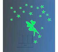 DOTUIARG Luminous Cartoon Sticker Glow In The Dark Cat Sticker Fluorescent Fairy Moon Stars Wall Stickers Room Home Decoration