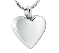 DOTUIARG Memorial Necklace Engravable Blank Stainless Steel Heart Cremation Urn Jewelry For Ashes For Human/Pet Keepsake