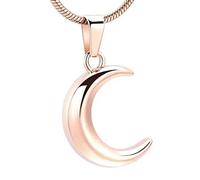 DOTUIARG Moon Pendant Urn Necklaces for Ashes for Woman Keepsake Urn Memorial Jewelry Human Pet Urns