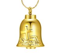 DOTUIARG Motorcycle Cremation Jewelry Cross Urn Necklaces for Ashes for Women Men Memorial Ashes Keepsake Necklace of Loved One