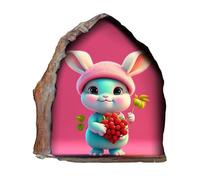 DOTUIARG Mouse Hole Wall Stickers Waterproof Cartoon Home Decoration Living Room Funny Decals