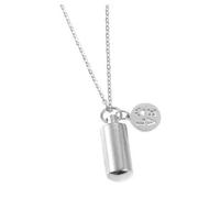 DOTUIARG Paw Charm Cylinder Memorial Urn Necklace Stainless Steel Cremation Jewelry Bottle Holder Keepsakes Memorial jewelry