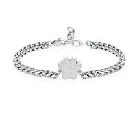 DOTUIARG Paw Cremation Bracelet Engraving Pet Name Paw Print Charm Bangle Ashes Urn Holder Jewelry for Women Girls Keepsake Gift