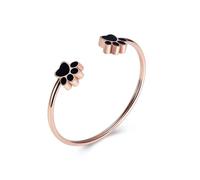 DOTUIARG Paw Pendant Stainless Steel Bangle Cremation Urns for Dog Pet Ashes Memorial Jewelry Funeral Open Keepsake Bracelet