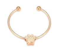 DOTUIARG Paw Print Urn Bracelet for Ashes Cremation Jewelry for Ashes Stainless Steel Keepsake Memorial Pet Ashes Bracelet for Women Men