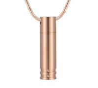 DOTUIARG Pet ashes cremation jewelry stainless steel cylinder necklace souvenir cremation urn popular for men and women