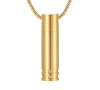 DOTUIARG Pet ashes cremation jewelry stainless steel cylinder necklace souvenir cremation urn popular for men and women