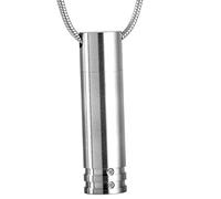 DOTUIARG Pet ashes cremation jewelry stainless steel cylinder necklace souvenir cremation urn popular for men and women