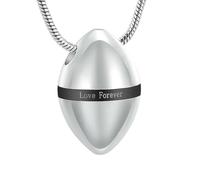 DOTUIARG Pet ashes cremation jewelry stainless steel rugby necklace commemorative cremation urn suitable for both men and wo