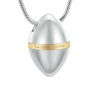 DOTUIARG Pet ashes cremation jewelry stainless steel rugby necklace commemorative cremation urn suitable for both men and wo