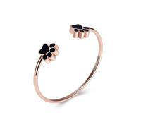 DOTUIARG Pet Cremation Bracelet for Ashes Animal Paw Engravable Urn Bangle Keepsake Ash Holder Memorial Jewelry for Cat/Dog