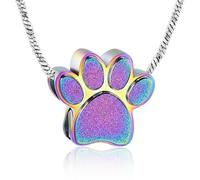 DOTUIARG Pet Paw Cremation Jewelry for Ashes Memorial Urn Necklace Dog Keepsake
