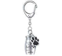 DOTUIARG Pet Paw Print Cremation Jewelry Urn Keychain for Dog Ashes Keepsake Key Ring Loved One