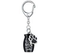DOTUIARG Pet Paw Print Cremation Jewelry Urn Keychain for Dog Ashes Keepsake Urn Key Ring for Loved One