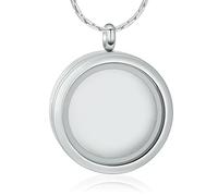 DOTUIARG Photo Frame Glass Necklaces Cremation Jewelry To Keep Loved One Ashes Keepsake Eternity Memorial Urn Pendant Locket Funeral