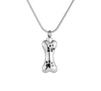 DOTUIARG Stainless Steel Bone-Shaped Cremation Jewelry - Memorial Urn Pendant Necklace for Human Ashes