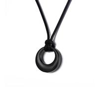 DOTUIARG Stainless Steel Cremation Urn Necklace for Ashes Circle of Life Eternity Memorial Pendant for Women Adjustable Rope Chain