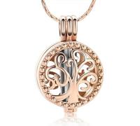DOTUIARG Stainless Steel Cremation Urn Necklaces For Ashes The Tree in the Circular of Life Keepsake Pendant Funeral