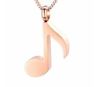 DOTUIARG Stainless steel music note commemorative necklace, urn pendant, souvenir, beloved jewelry pendant