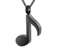 DOTUIARG Stainless steel music note commemorative necklace, urn pendant, souvenir, beloved jewelry pendant