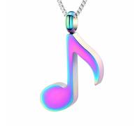 DOTUIARG Stainless steel music note commemorative necklace, urn pendant, souvenir, beloved jewelry pendant