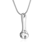 DOTUIARG Stainless Steel Wrench Cremation Urn Pendant Necklace/Keychain - Memorial Jewelry for Human Ashes Keepsake, Cremation Jewelry