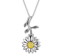 DOTUIARG Sunflower Cremation Jewelry for Ashes for women Keepsake Stainless Steel Memorial Pendant Cremation Urn Necklace for Human Ashes