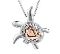 DOTUIARG Turtle Cremation Jewelry for Ashes Stainless Steel Memorial Pendant Urn Necklace Human Pet Ash Holder Keepsake for Men Women