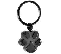 DOTUIARG Urn Jewelry Black Stainless steel Dog/Cat Paw shape keepsake urn Key Chain For Ashes cremation jewelry Key Ring