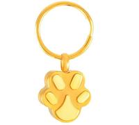 DOTUIARG Urn Jewelry Black Stainless steel Dog/Cat Paw shape keepsake urn Key Chain For Ashes cremation jewelry Key Ring