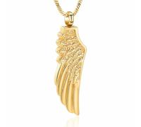 DOTUIARG Urn Necklace for Ashes Angel Wing Cremation Jewelry Stainless Steel Keepsake Memorial Human Ashes Pendant Jewelry for Men Women