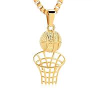 DOTUIARG Urn Necklace for Ashes Basketball Hoop Cremation Jewelry Ashes Pendant Stainless Steel Keepsake Memorial Jewelry for Men Women