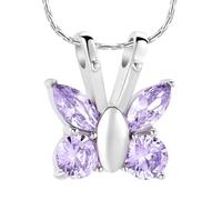 DOTUIARG Urn Necklace for Ashes Butterfly Cremation Jewelry Crystal Ashes Pendant Stainless Steel Keepsake Memorial Urn Jewelry for Women