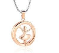 DOTUIARG Urn Necklace for Ashes Circular Girl Cremation Jewelry Stainless Steel Ashes Pendant for Women Keepsake Memorial Necklace