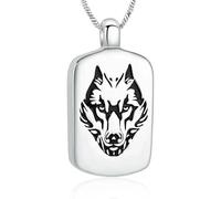 DOTUIARG Urn Necklace for Ashes Stainless Steel Cremation Jewelry Keepsake Ashes Pendant Memorial for Jewelry for Men Women