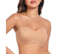 DotVol Strapless Large Bust Minimizer Bra for Women(38E,Walnut)