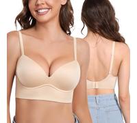 DotVol Women's Push Up Padded Seamless Wirefree Bras Comfortable Back Closure Everyday Bra
