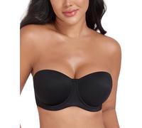 DotVol Women's Strapless Multiway Full Coverage Plus Size Bra | Lightly padded underwire, supportive daily fit for large bust