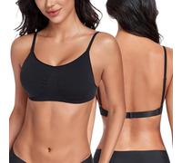 DotVol Women's Unpadded Wirefree Backless Multiway Dance Bra | Plus size, Non Foam, with Convertible Straps, Elastic, for Dance & Everyday Wear